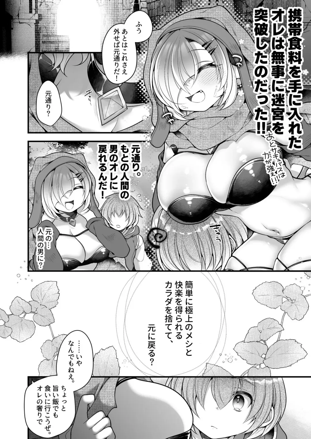 [Reitou Mikan] Succubus Shoku. ~Boukensha Ore, Meikyuu de Shokuryou ga Tsukita node Succubus ni Natte Kikan Shimasu~ Fhentai - Page 29