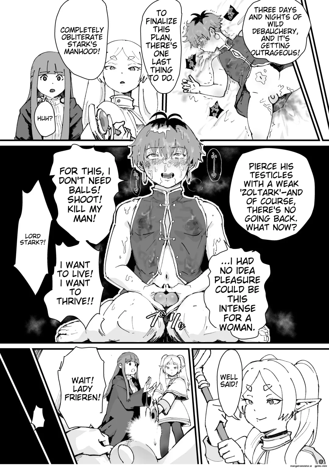 [Gomabura - Kirsi] [Goma Brothers (Gomabura, Kirsi) Tama-traak ~Otoko o Korosu Mahou~ (Sousou no Frieren, Tensei shitara Dainana Ouji Datta node, Kimama ni Majutsu o Kiwamemasu, Nige Jouzu no Wakagimi) [Digital] [English Translation] Fhentai - Page 17