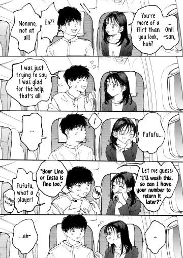 [Denbu Momo] Muramura OL-san wa Hikouki no Naka demo Seiyoku o Mitashitai | Horny OL-san, even on an Airplane, Wants To Satisfy Her Sexual Desires Fhentai - Page 8