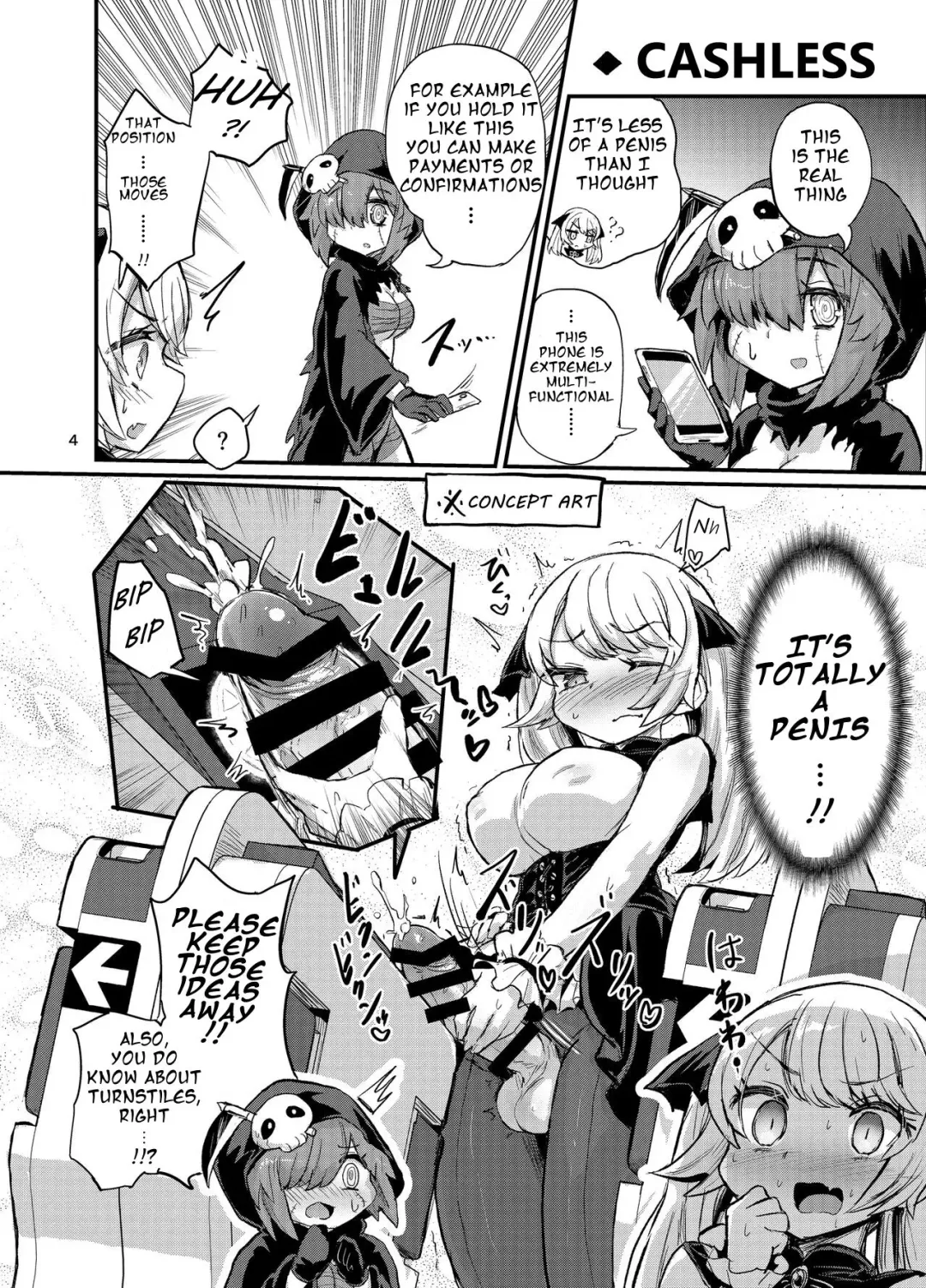 [Magifuro Konnyaku] Futanari Vampire Ojou-sama Fhentai - Page 4