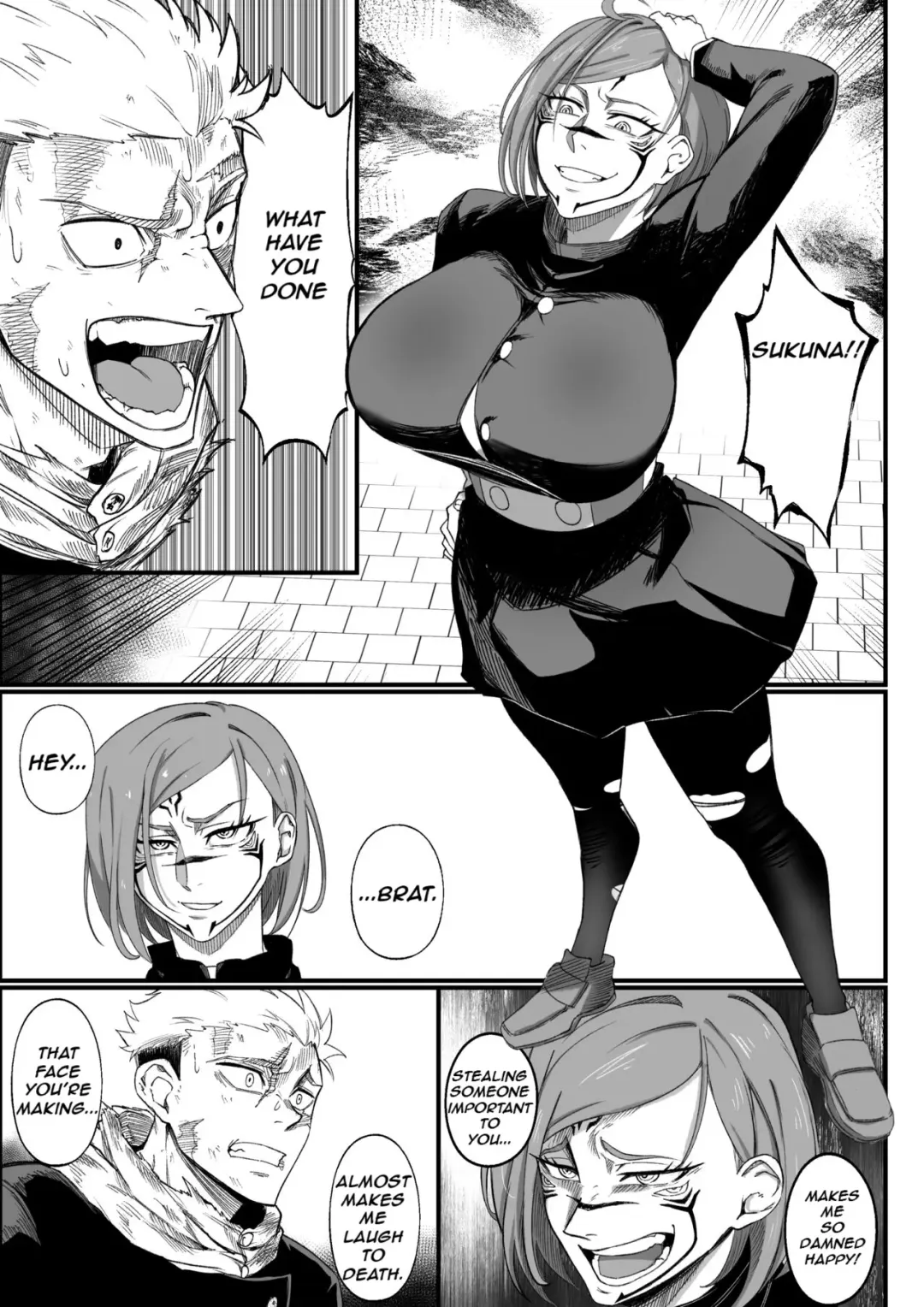 Queen of Curses Ryomen "Kugisaki" Sukuna vs Itadori Yuji Fhentai - Page 4