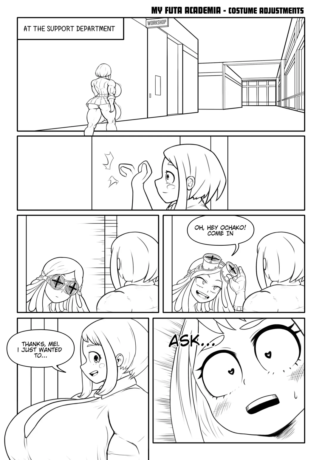 My Futa Academia: Costume Adjustments Fhentai - Page 1