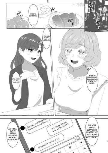 Mitsu Yoku no Shirene ~ Sunen-buri ni Saikai Shita Futanari Kouhai to Kyuuai Sex Suru Yokkyuu Fuman OL ~ Fhentai - Page 2