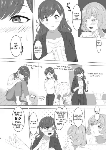 Mitsu Yoku no Shirene ~ Sunen-buri ni Saikai Shita Futanari Kouhai to Kyuuai Sex Suru Yokkyuu Fuman OL ~ Fhentai - Page 3