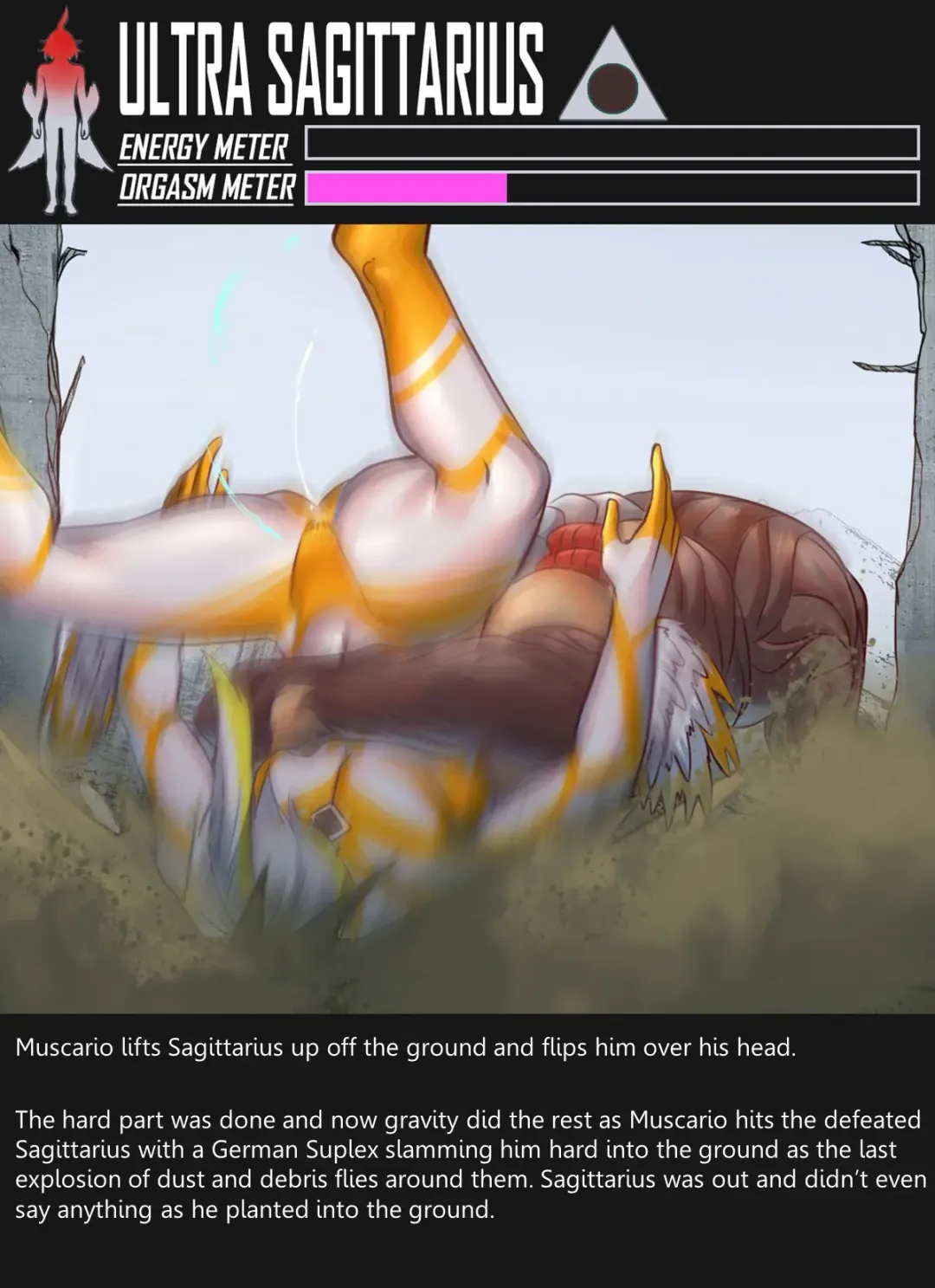 [Arsonicartz] 【ArsonicHawt】Ultra Sagittarius vs Muscario Fhentai - Page 111