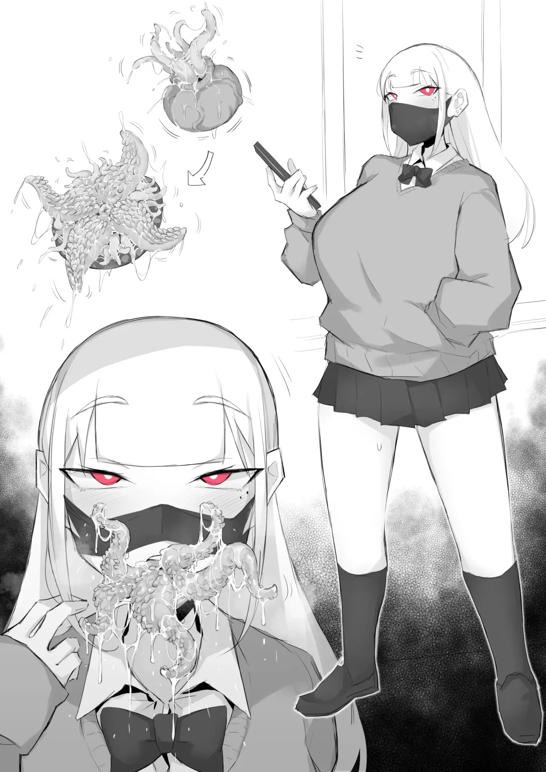 Futanari JK-tachi ga Kounai Shokushu de Mechakucha ni Naru Hanashi Fhentai - Page 88