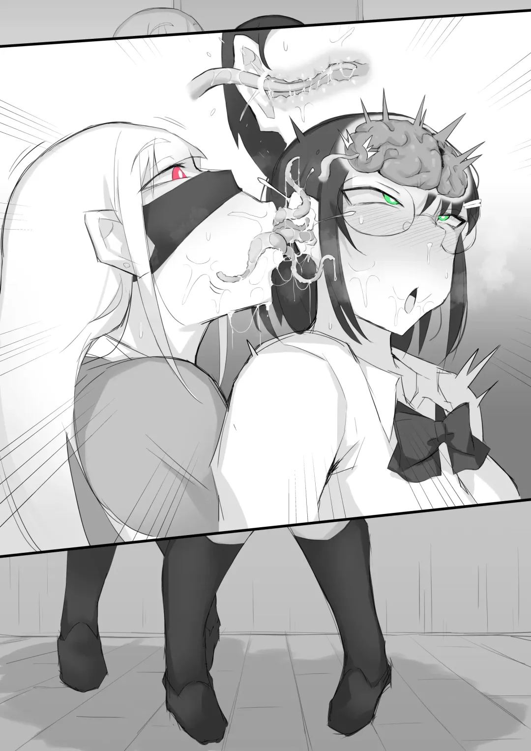 Futanari JK-tachi ga Kounai Shokushu de Mechakucha ni Naru Hanashi Fhentai - Page 94