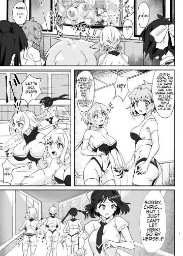 [Outotsu Den] Shirabe to Kirika no Douji Zecchou Unison Kyoushitsu | Shirabe and Kirika's Simultaneous Orgasm Unison Classroom Fhentai - Page 4