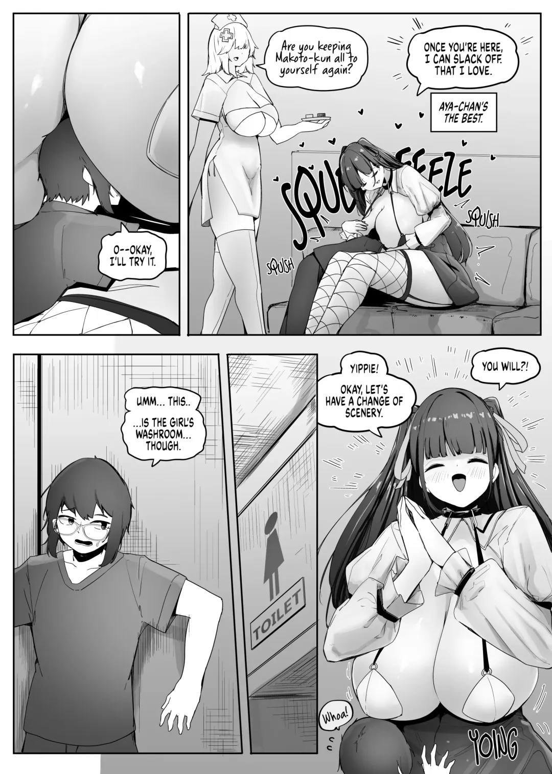 [Marushamo] Omise no Ko ga Minna Ookikute Ai ga Omoi | All the girls in the store are big and yandere Fhentai - Page 6