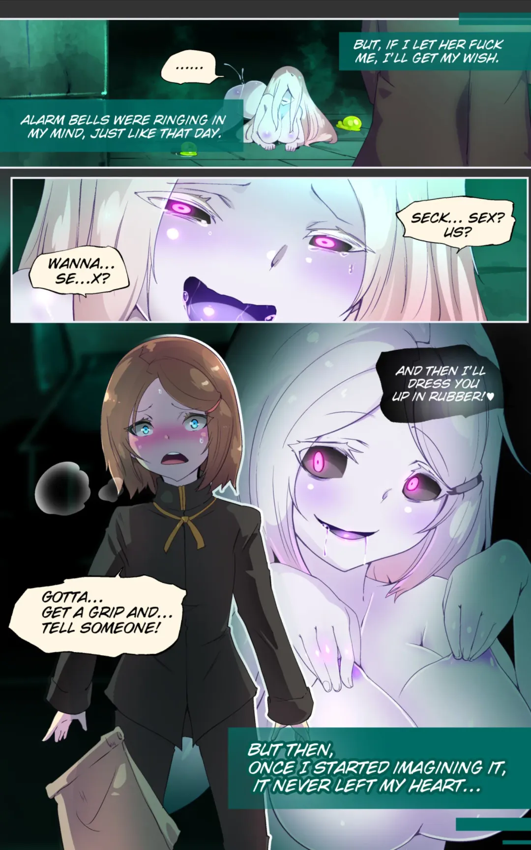 Midara na Jashin o Minukarete Kimi ga TS Inma ni Ochiru Manga -Inkou Gekka no Kansen Midara- | Dark Desires Under the Moonlight Fhentai - Page 5