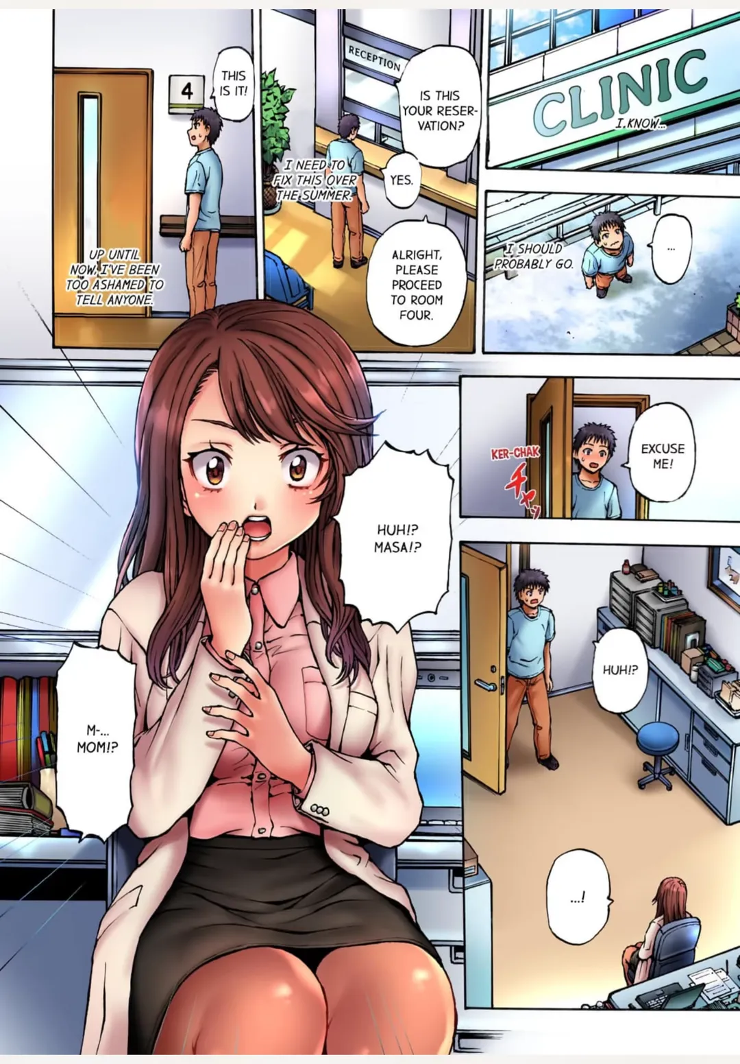 [Hirosan] Muke☆Chin ~Kaa-san no Naka de Honban Tokkun~ 1 | Sexy Time With My Stepmom 1 Fhentai - Page 7