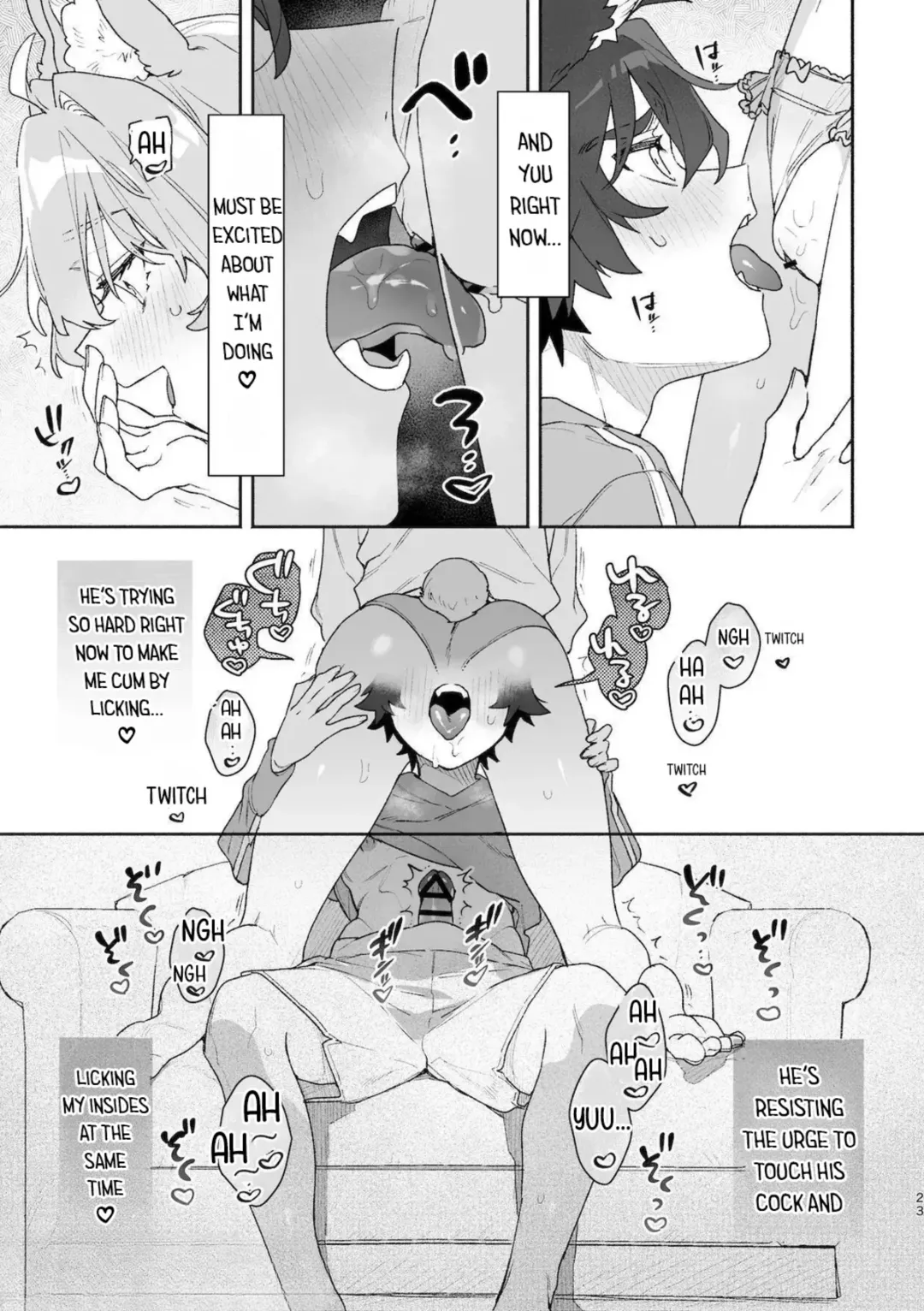 [Usachanget] ♂ ga uke. Usagi-chan × ōkami-kun 2 | ♂ is the bottom. Rabbit-chan x Wolf-kun 2 Fhentai - Page 25