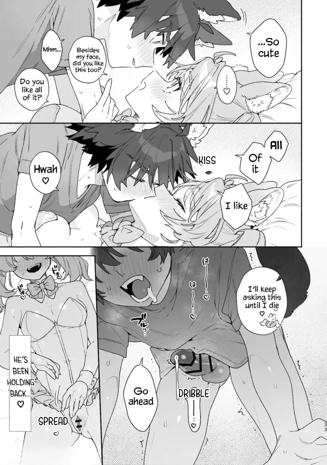 [Usachanget] ♂ ga uke. Usagi-chan × ōkami-kun 2 | ♂ is the bottom. Rabbit-chan x Wolf-kun 2 Fhentai - Page 35