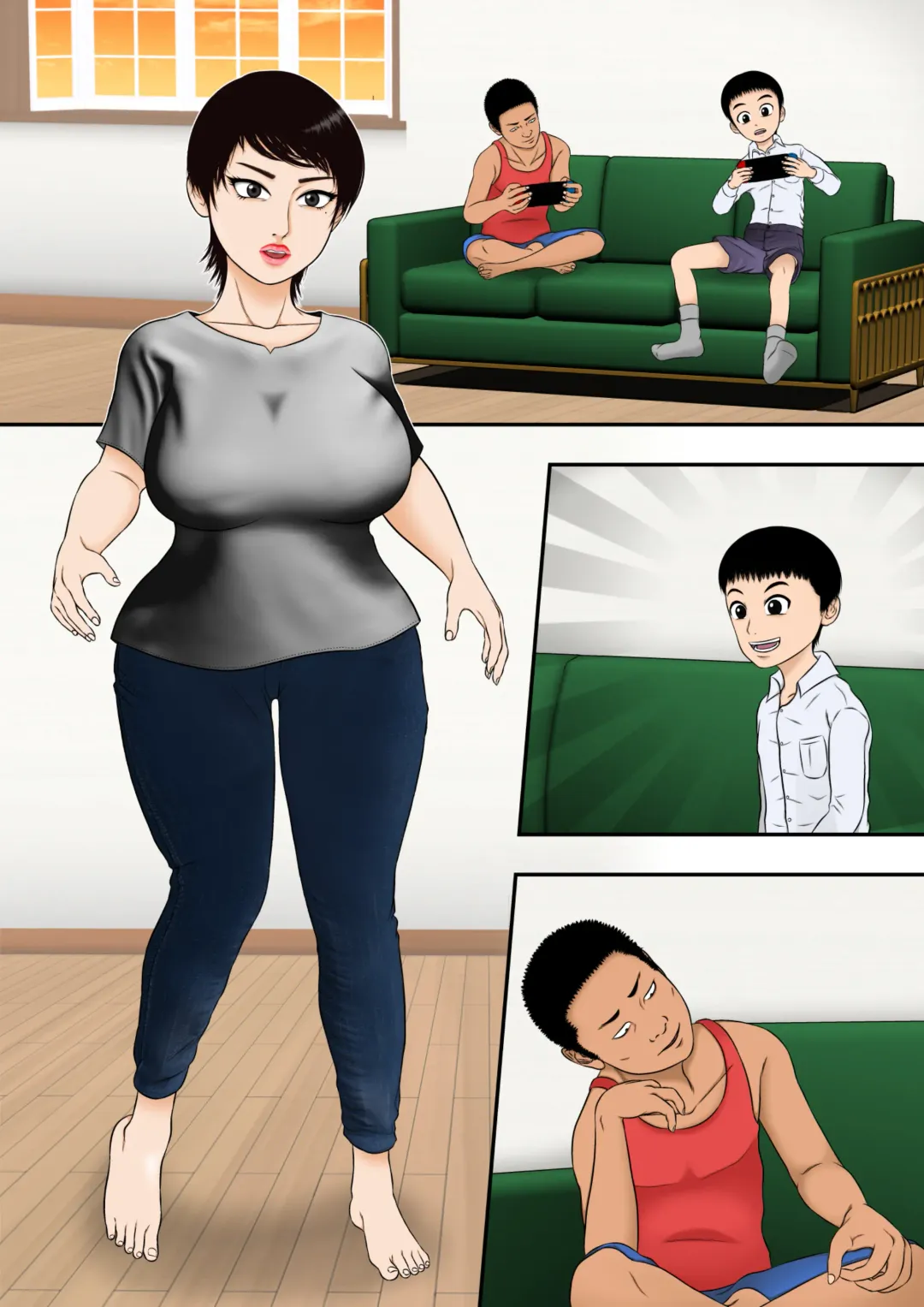 [Asakura Gin] Yumiko-oba-chan, Kusogaki Chinpo ni Kanzen Haiboku Fhentai - Page 3