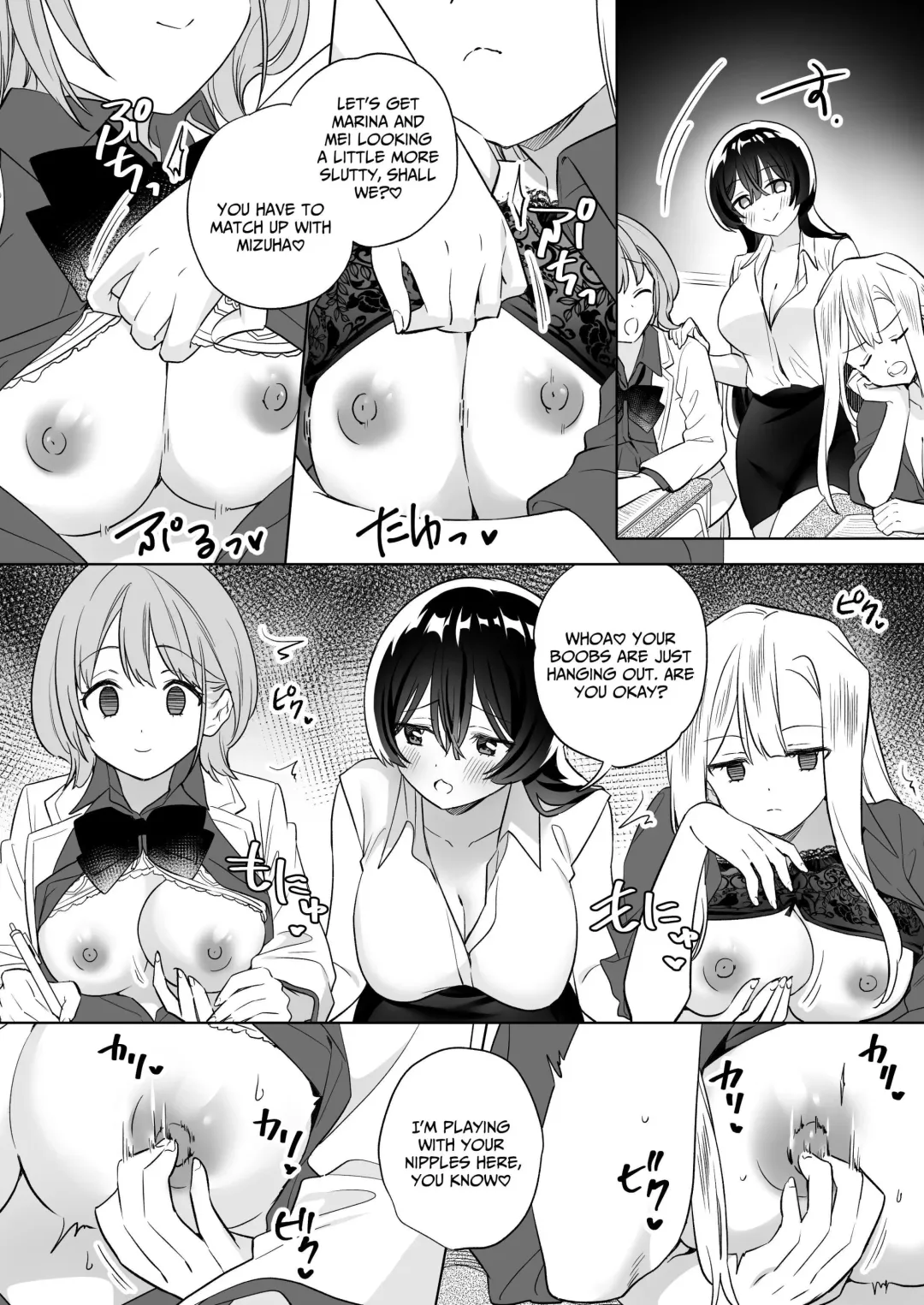 [Tachi] Minna de Ecchi na Yurikatsu Appli ~Ee Kono Naka ni Kakattenai Ko ga Iru!?~ 3 Zenpen | A Sexy Yuri App 3 ~What?! One Of You Isn't Mesmerized!?~ Part 1 Fhentai - Page 27