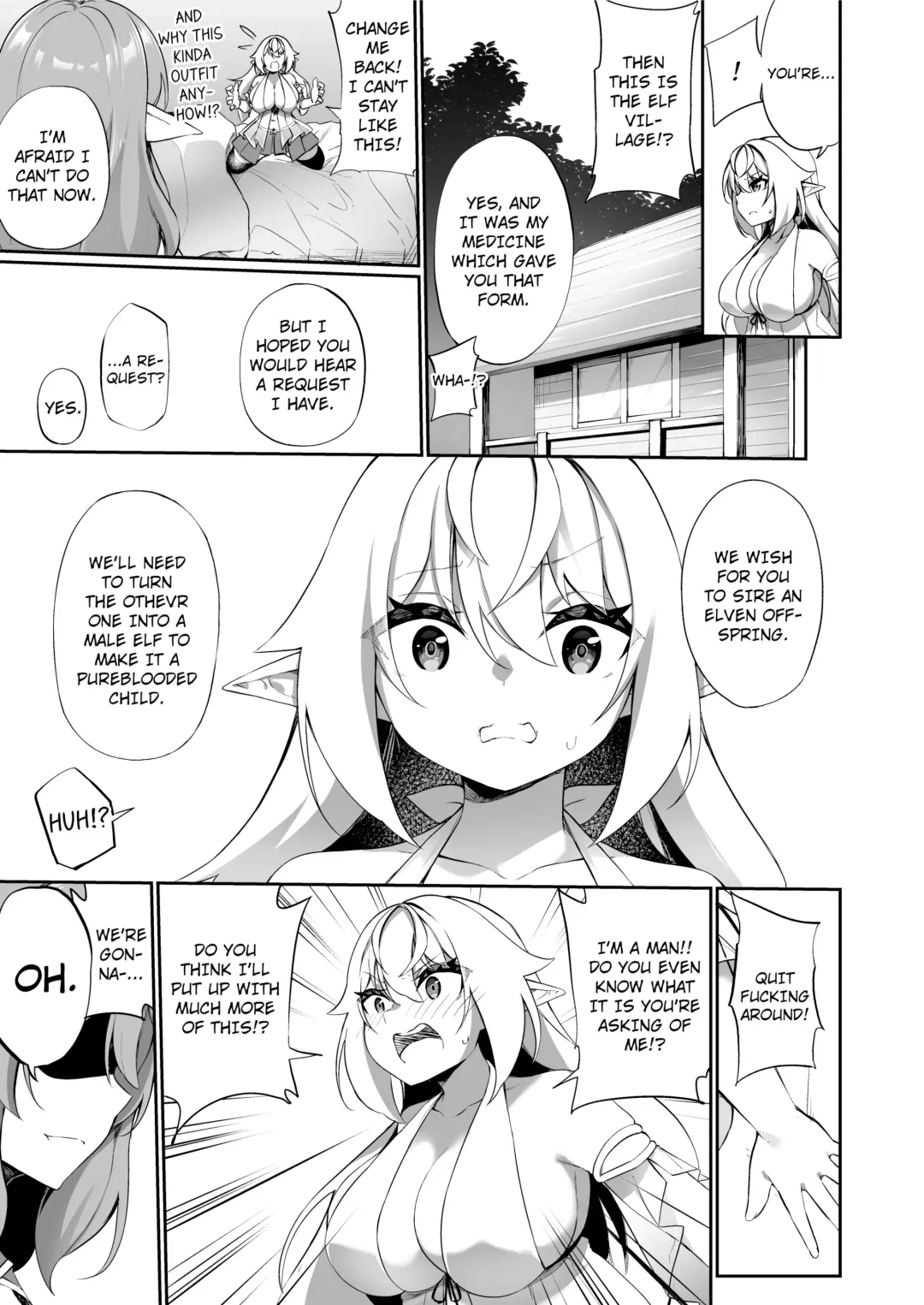 [Kanmuri] ♂ Boukensha-san ga ♀ Elf ni Sarete Shinyuu(Nakama) to Musubareru Hanashi | The Bonding Tale of ♂Adventurer-turned-♀Elf and Her Comrade (uncensored) Fhentai - Page 14