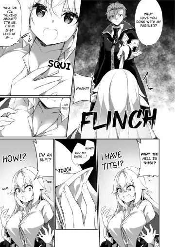 [Kanmuri] ♂ Boukensha-san ga ♀ Elf ni Sarete Shinyuu(Nakama) to Musubareru Hanashi | The Bonding Tale of ♂Adventurer-turned-♀Elf and Her Comrade (uncensored) Fhentai - Page 4