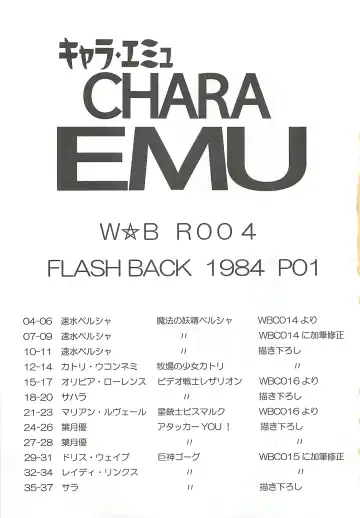 [Wing Bird] CHARA EMU W☆BR004 FLASH BACK1984 P01 Fhentai - Page 2