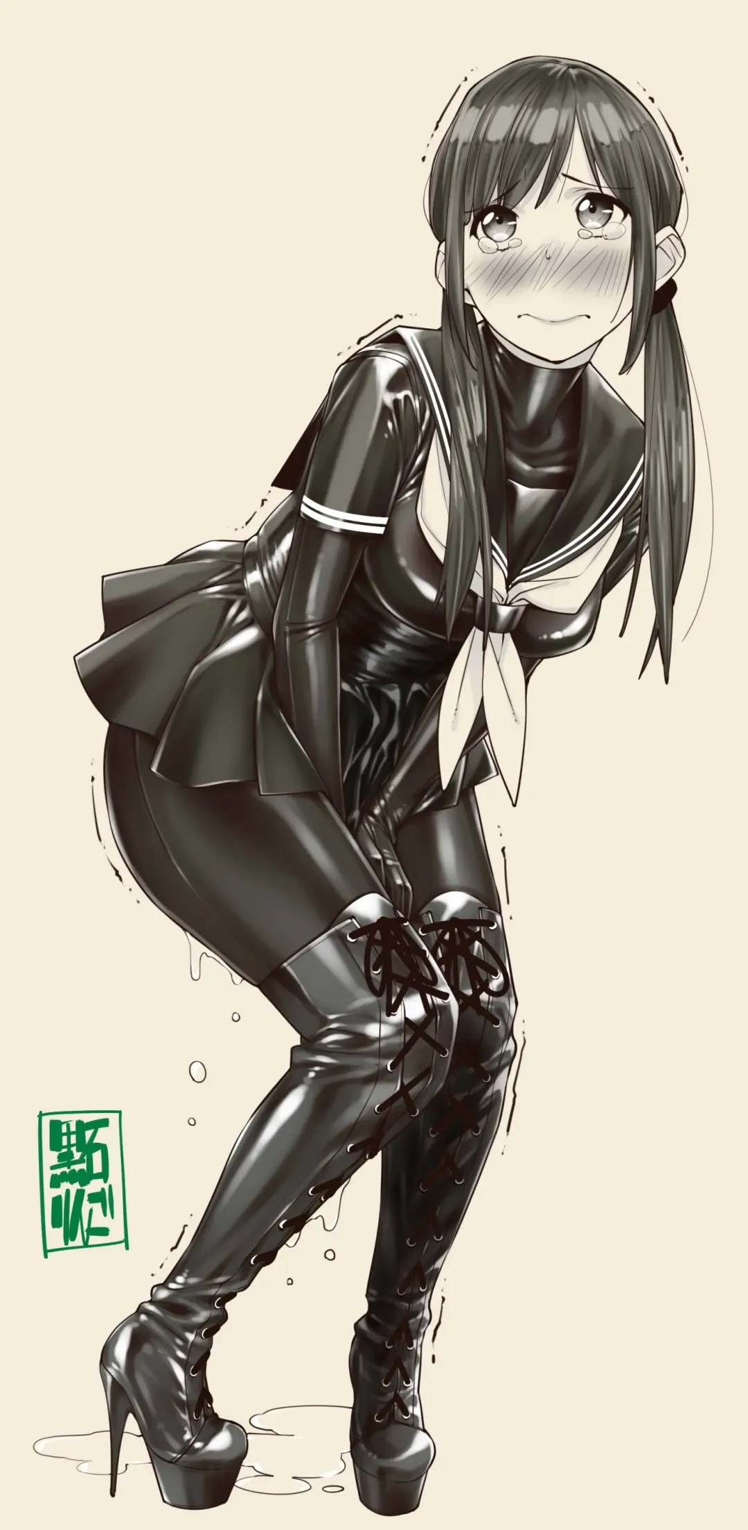 [Kuroishi Ringo] Tekateka seifuku omorashi gakuin Fhentai - Page 15