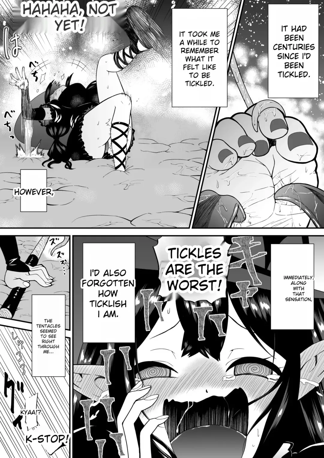 [Bocho Bocho] A story about a witch who thought she was invincible, but was tickled and soaked by tentacles and made to cry. Fhentai - Page 12