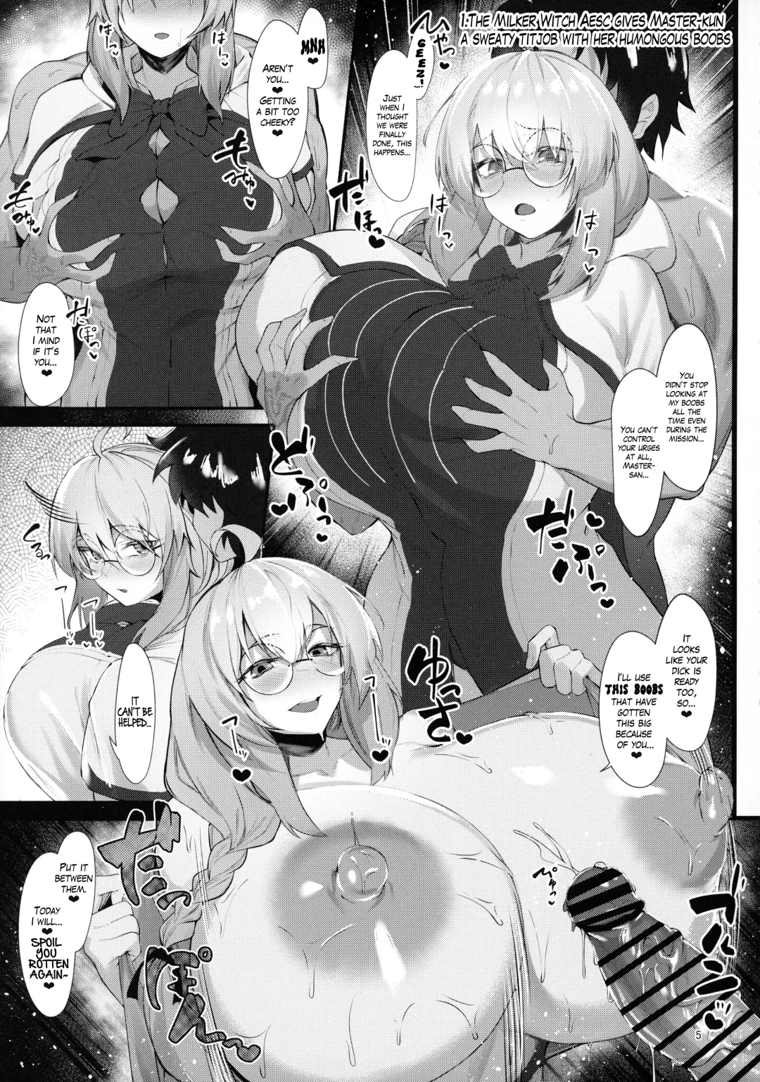 [Hirasawa Zen] Manyuu Majo no Nyuunai Shasei | Ejaculating between these witches' bewitching breasts Fhentai - Page 4