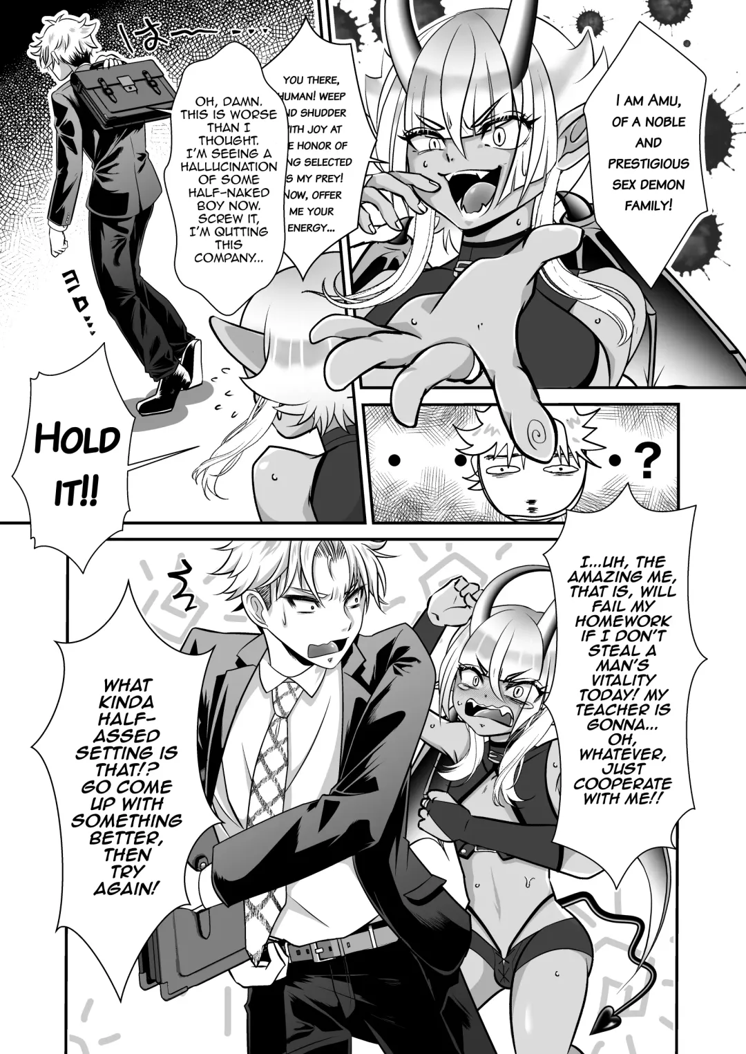 [Kuonji Shutaka] Shukudai de Ningen to Ecchi suru Inma-kun ♂-tachi no Hon: "Inma no Kizoku nara Gakkou no Shukudai nante Rakushou!... na Hazu" Fhentai - Page 5