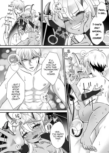 [Kuonji Shutaka] Shukudai de Ningen to Ecchi suru Inma-kun ♂-tachi no Hon: "Inma no Kizoku nara Gakkou no Shukudai nante Rakushou!... na Hazu" Fhentai - Page 12