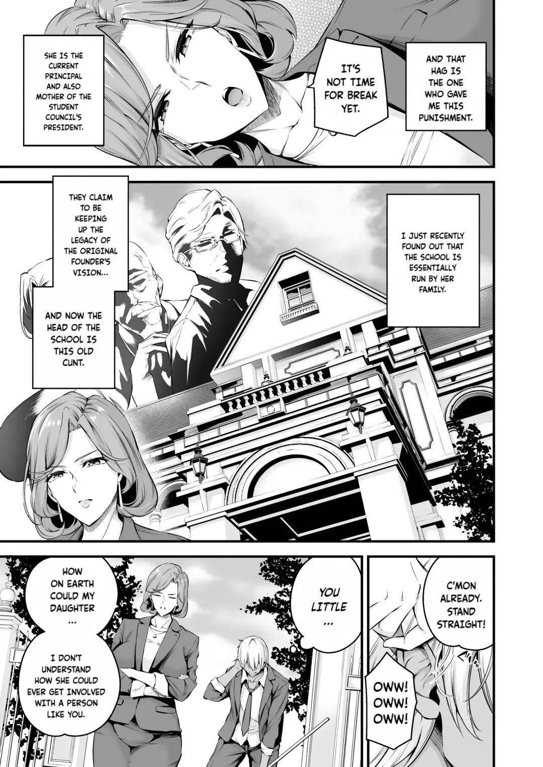 [Nasipasuta] Shiramine Gakuen no Mesubuta Rijichou Zenpen | The sow principal of Shiramine Academy PROLOGUE Fhentai - Page 4