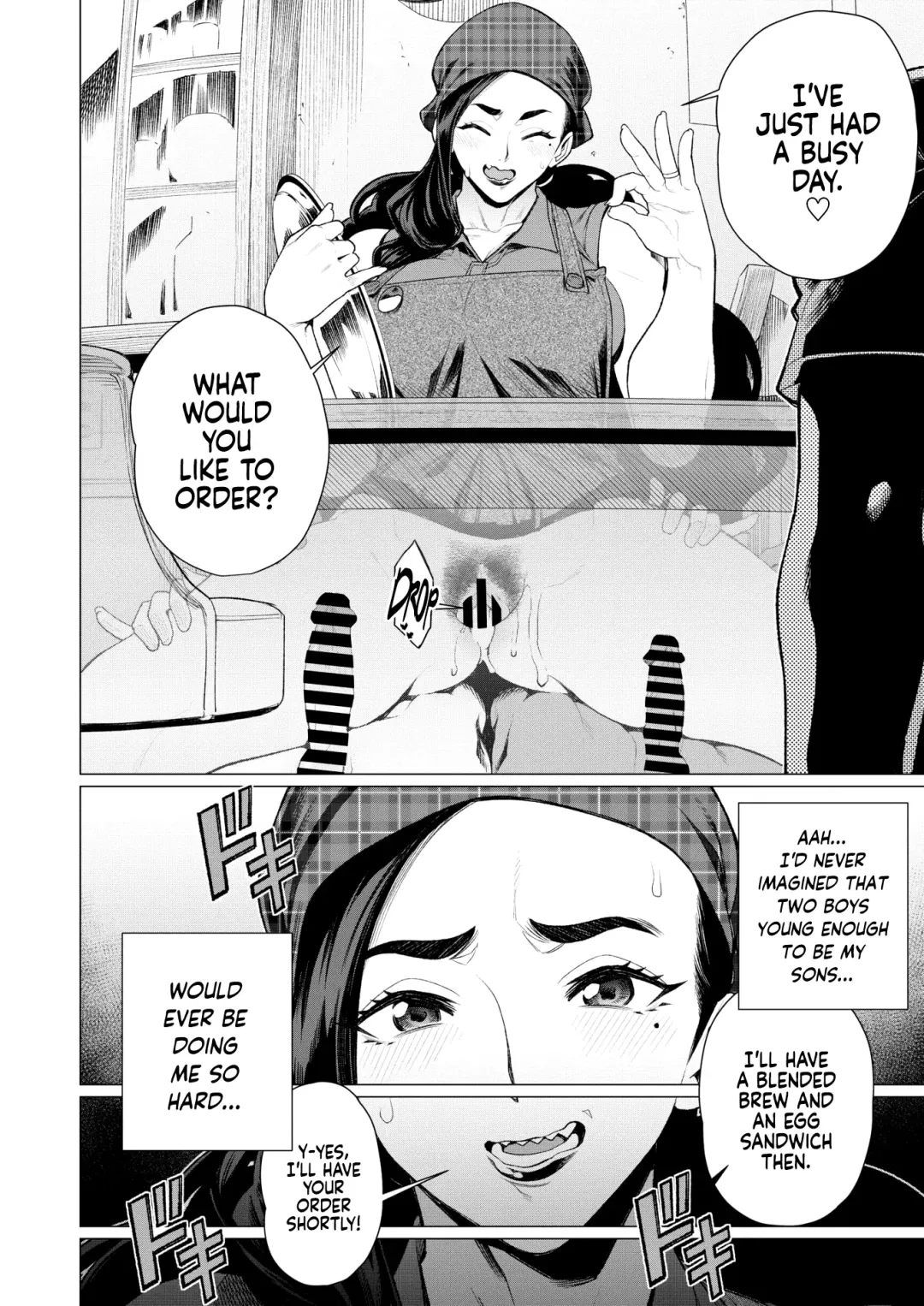 [Minamida Usuke] Hitozuma Kissa de Juku Niku Sando | Matured Meat Sandwich Special at the Married MILF Cafe Fhentai - Page 2