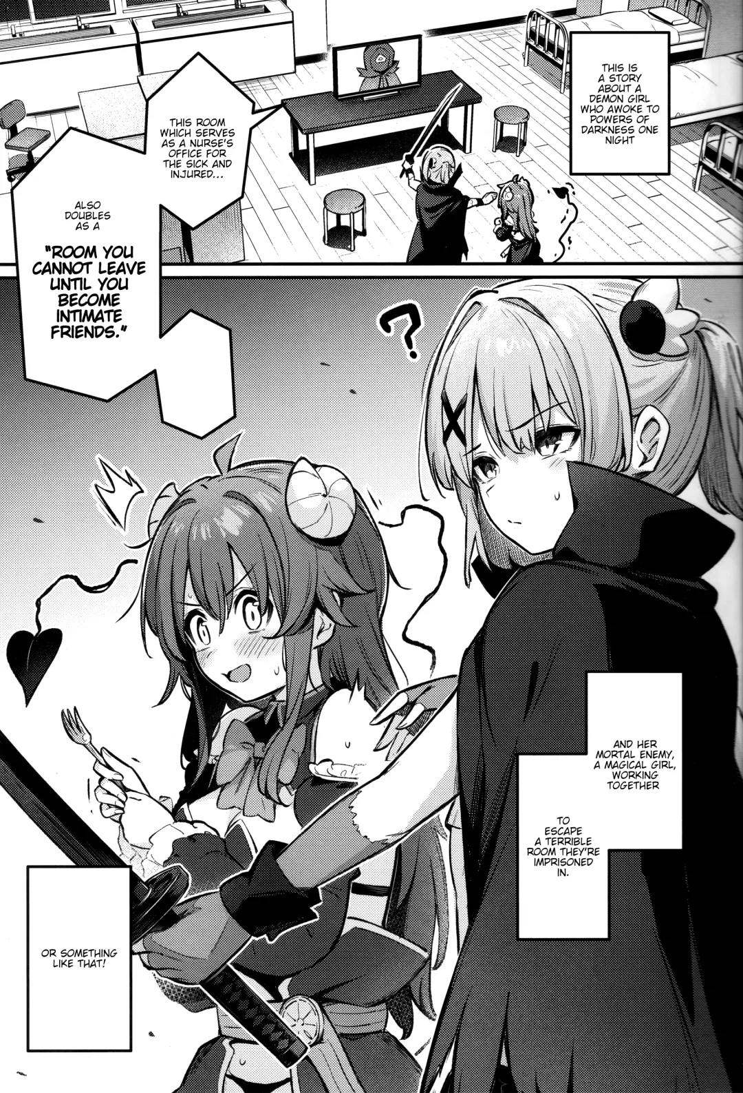 [Borusiti] Mazoku wa Shukuteki to Nakayoshi Shinai to Derarenai Heya ni, Tojikomerarete Shimatta! Fhentai - Page 4