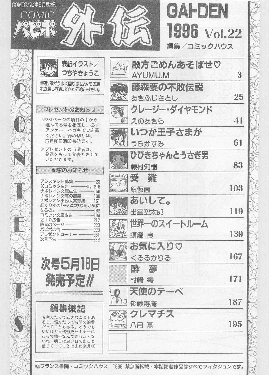 COMIC Papipo Gaiden 1996-05 Vol.22 Fhentai - Page 234