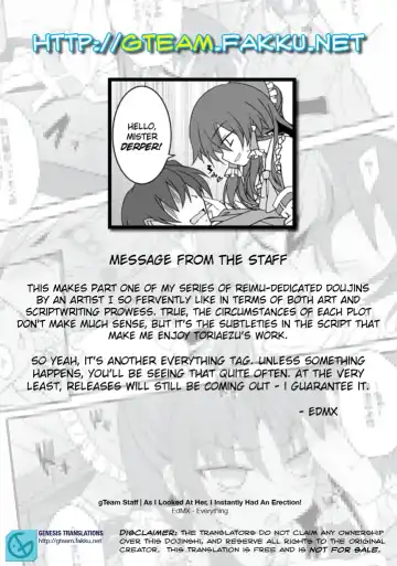 [Tororo] Reimu-san Mitetara Chinko Tatte Kita! | As I Looked At Her, I Instantly Had An Erection! Fhentai - Page 14