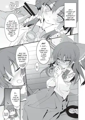 [Tororo] Reimu-san Mitetara Chinko Tatte Kita! | As I Looked At Her, I Instantly Had An Erection! Fhentai - Page 2