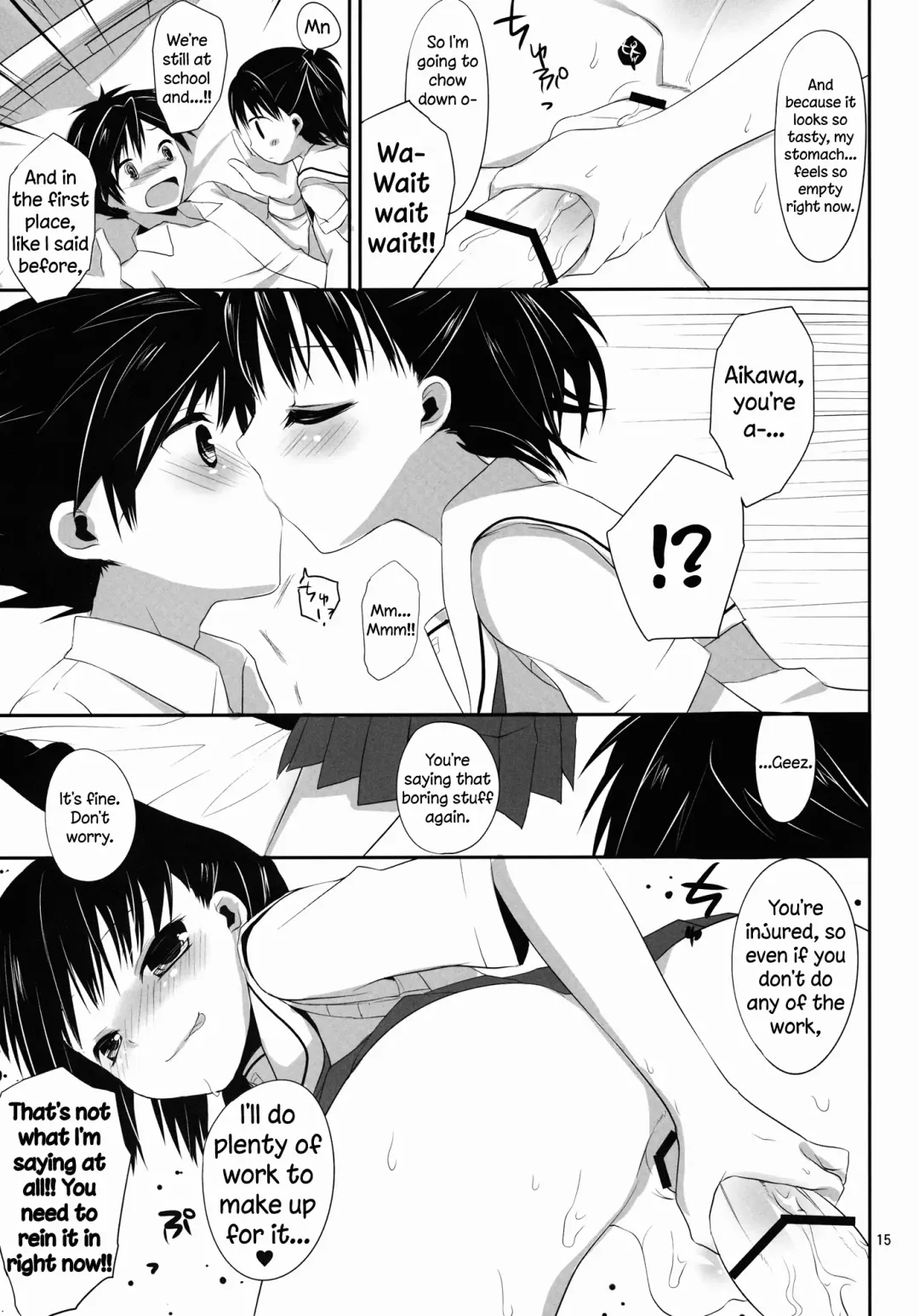 [Minakami Kurena] Ore to Aikawa ga Hokenshitsu de Himitsu no xxx | Me and Aikawa and Secret XXX in the Nurse's Office Fhentai - Page 14