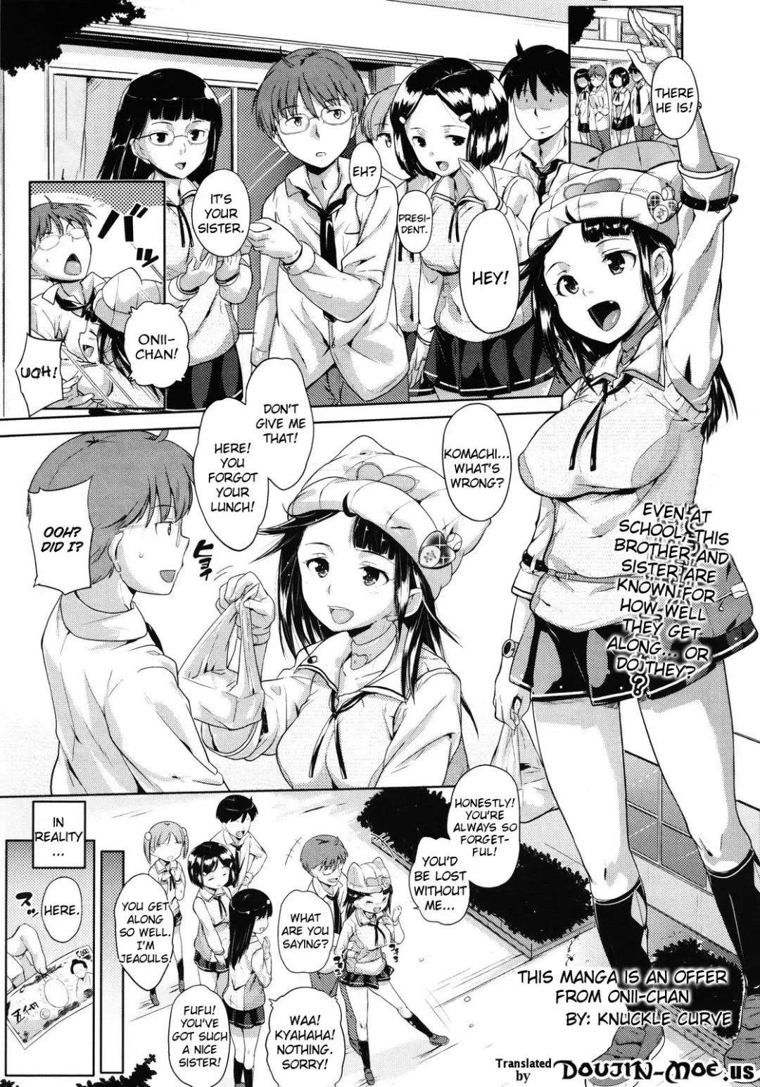 [Knuckle Curve] Kono Manga wa Onii-chan no Teikyou de Ookuri Shimasu | This Manga is an Offer From Onii-chan Fhentai - Page 1