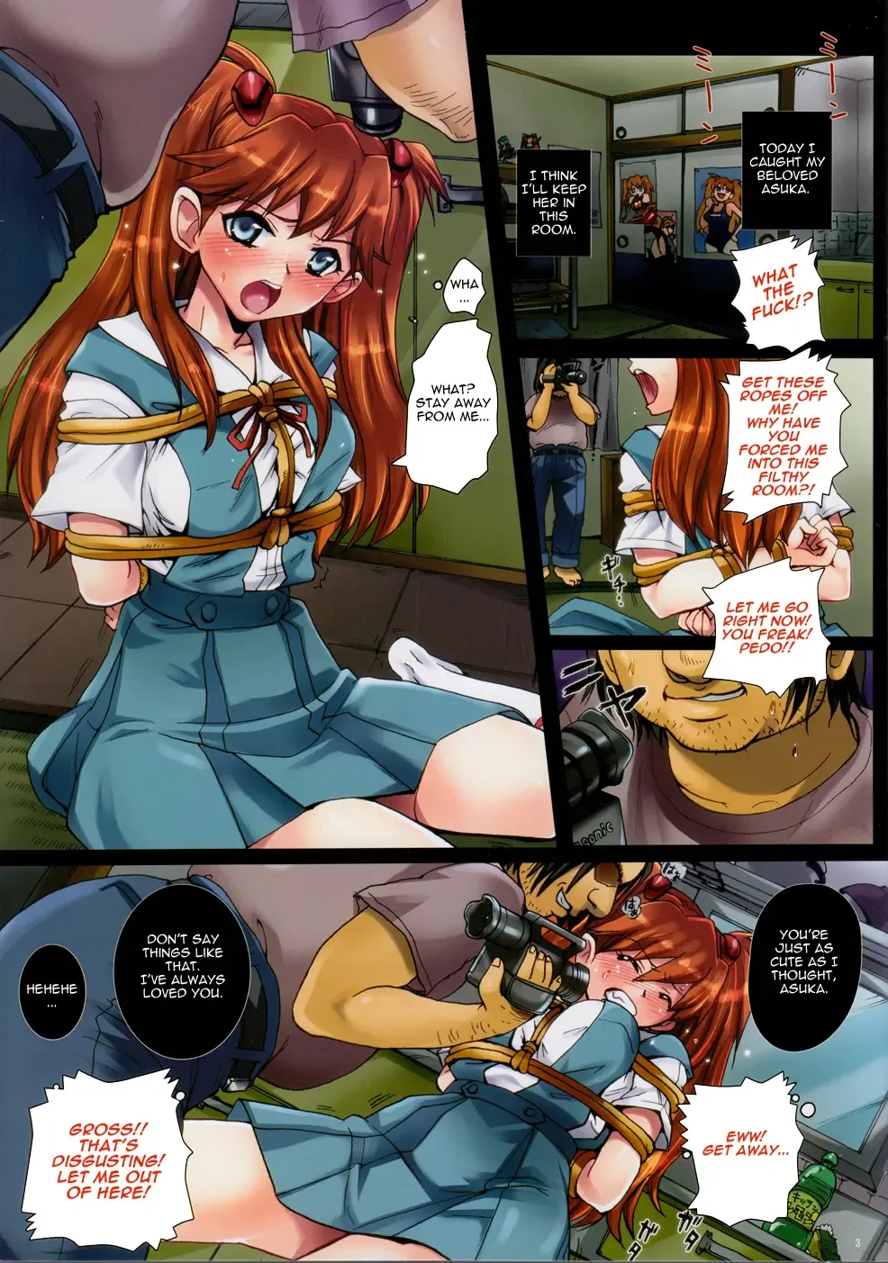 [Modaetei Anetarou - Modaetei Imojirou] Asuka, Rokujouma Kankin Shiiku | Asuka locked in a Tiny Room Fhentai - Page 4