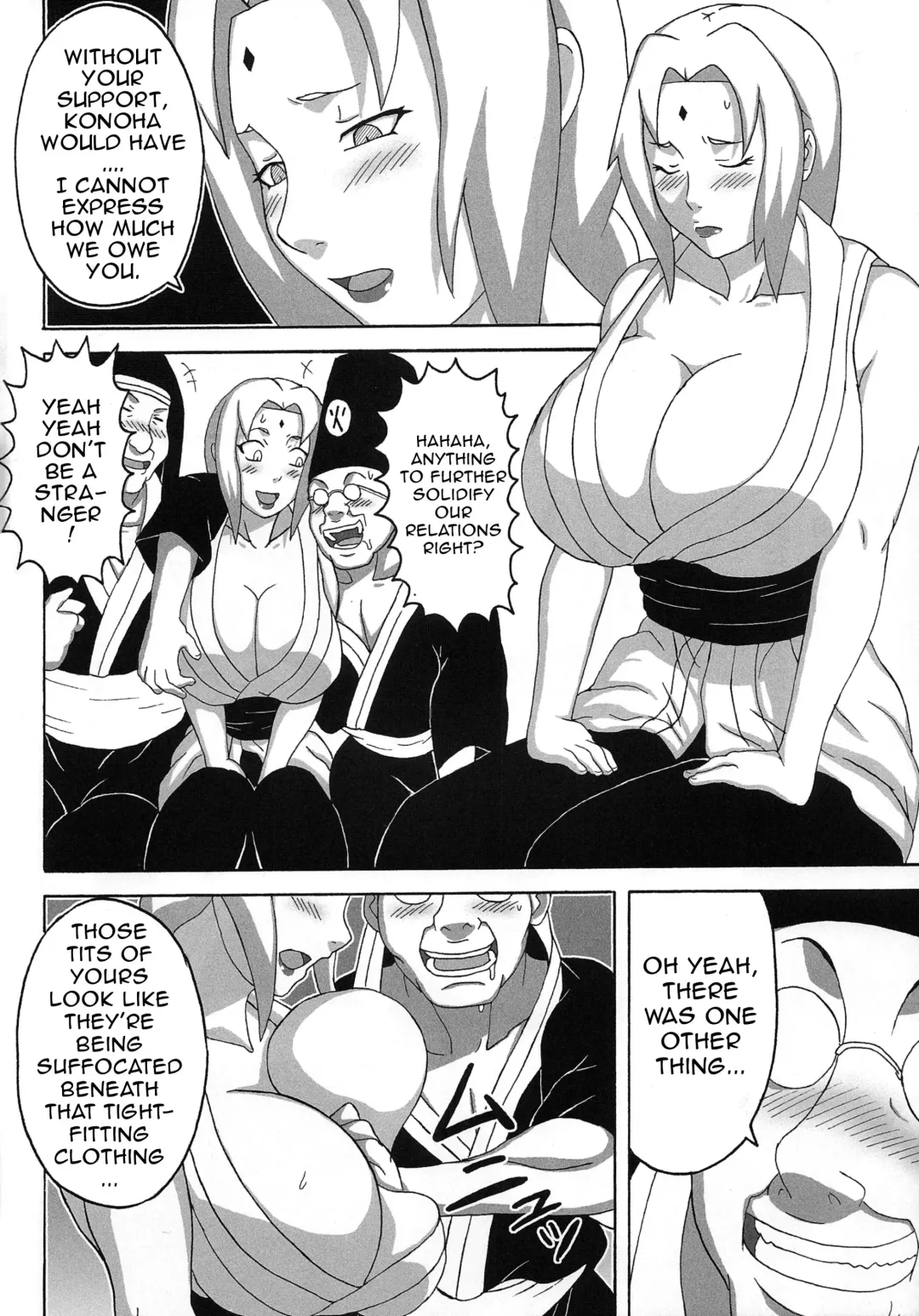 [Naruhodo] Tsunade no Insettai | Tsunade's Lewd Reception-Party Fhentai - Page 3