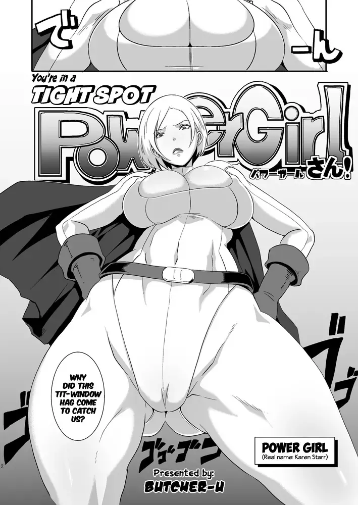 [Butcha-u] Pinch desu yo Power Girl-san! | You're in a Tight Spot, Power Girl-san! Fhentai - Page 2