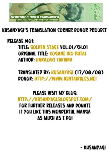 [Harazaki Takuma] Koganeiro Butai 1 | Golden Stage 1 Fhentai - Page 35