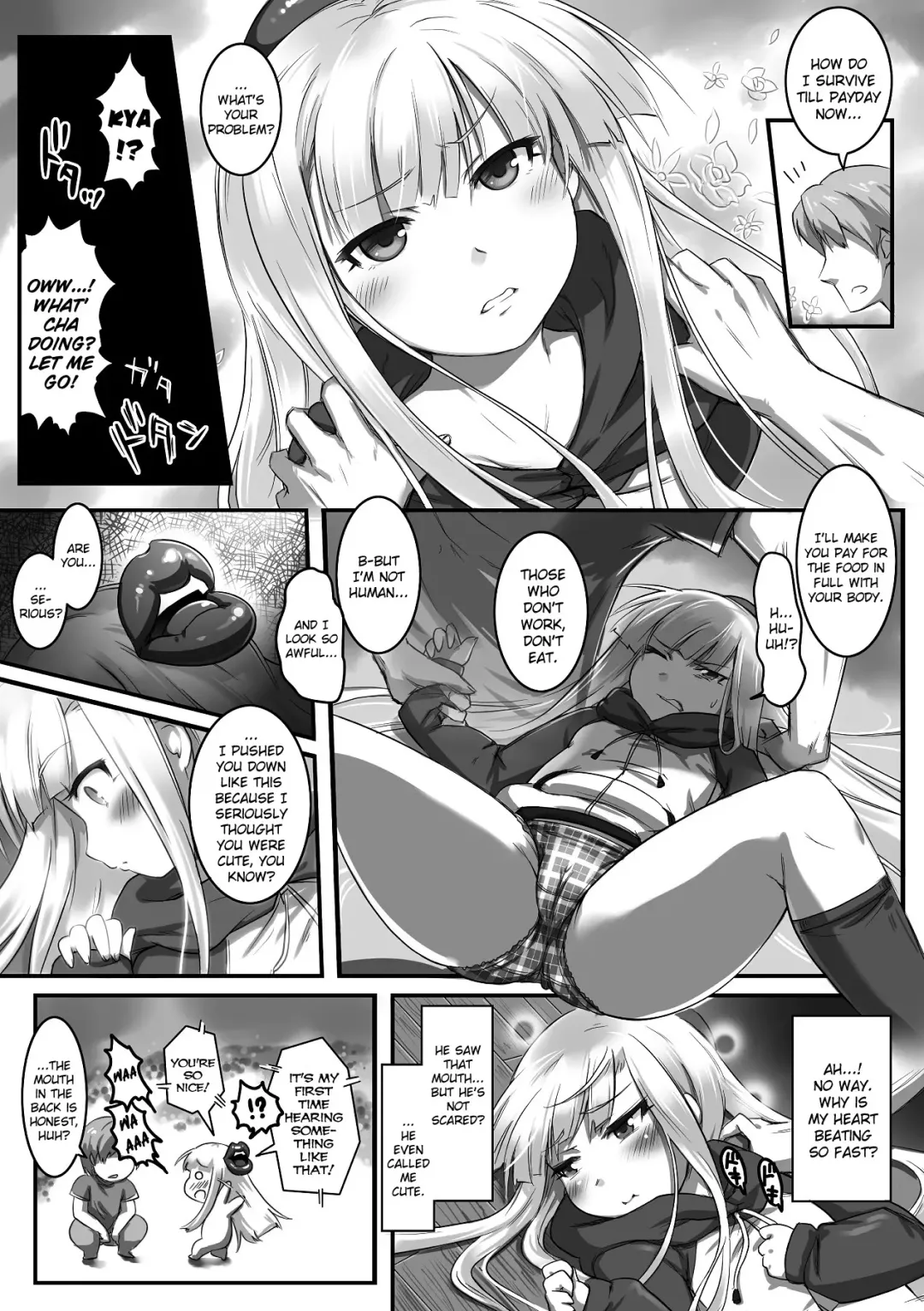 [Tetsuwan Woopie] Futakuchi-Onna to Kyokon Otoko | The Futakuchi-Onna and the Giant-Root Man Fhentai - Page 3