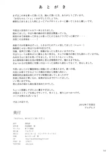 [Alde Hyde] Onii-chan, Imouto no O○○○ Tsukaisugi! Fhentai - Page 14