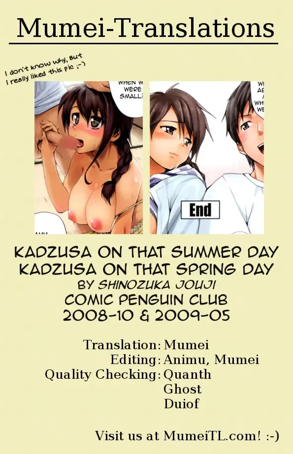 [Shinozuka George] Natsu no Hi no Kazusa + Haru no Hi no Kazusa | Kadzusa on that Summer Day + Kadzusa on that Spring Day Fhentai - Page 9