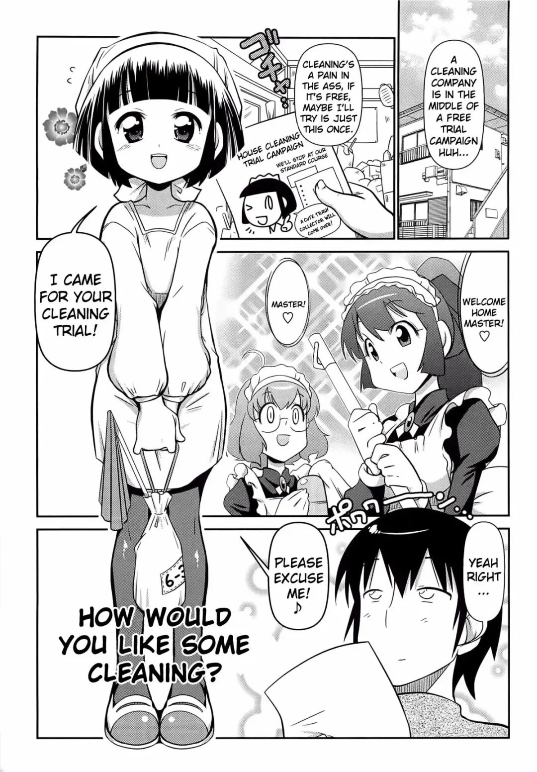 [Satsuki Itsuka] Cleaning wa Ikaga deshou? | How Would You Like Some Cleaning? Fhentai - Page 1