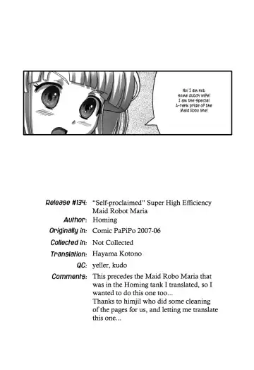 [Homing] Jishou Chou Kouseinou Maid Robo Maria | "Self-proclaimed" Super High Efficiency Maid Robot Maria Fhentai - Page 21