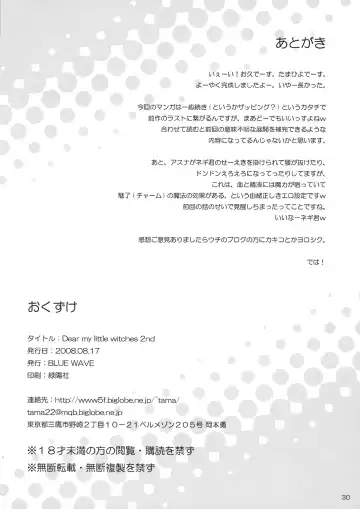 [Tamahiyo] Dear My Little Witches 2nd Fhentai - Page 29