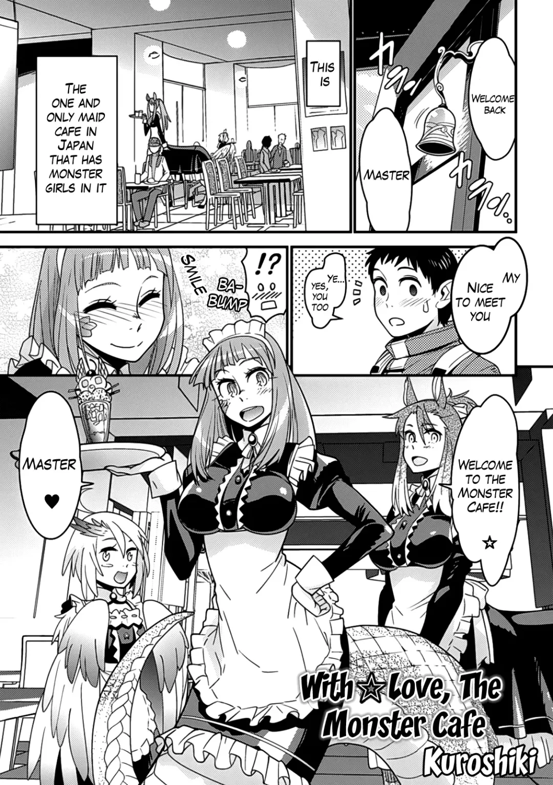 [Kuroshiki] Mon Cafe yori Ai o Komete | With Love, the Monster Cafe Fhentai - Page 1