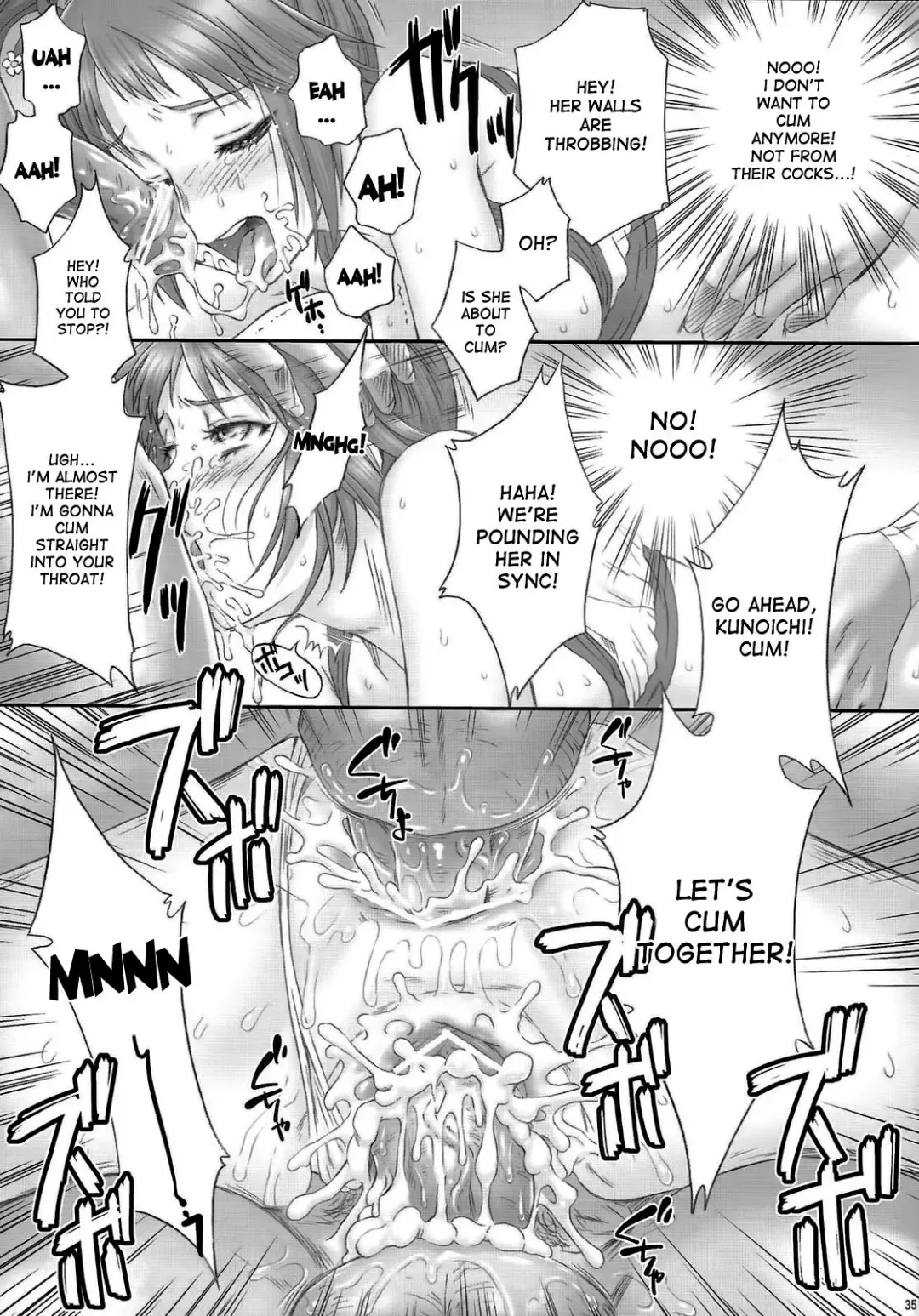 [Momoya Show-neko] Kunoichi Muzan | Pitiful Kunoichi Fhentai - Page 34