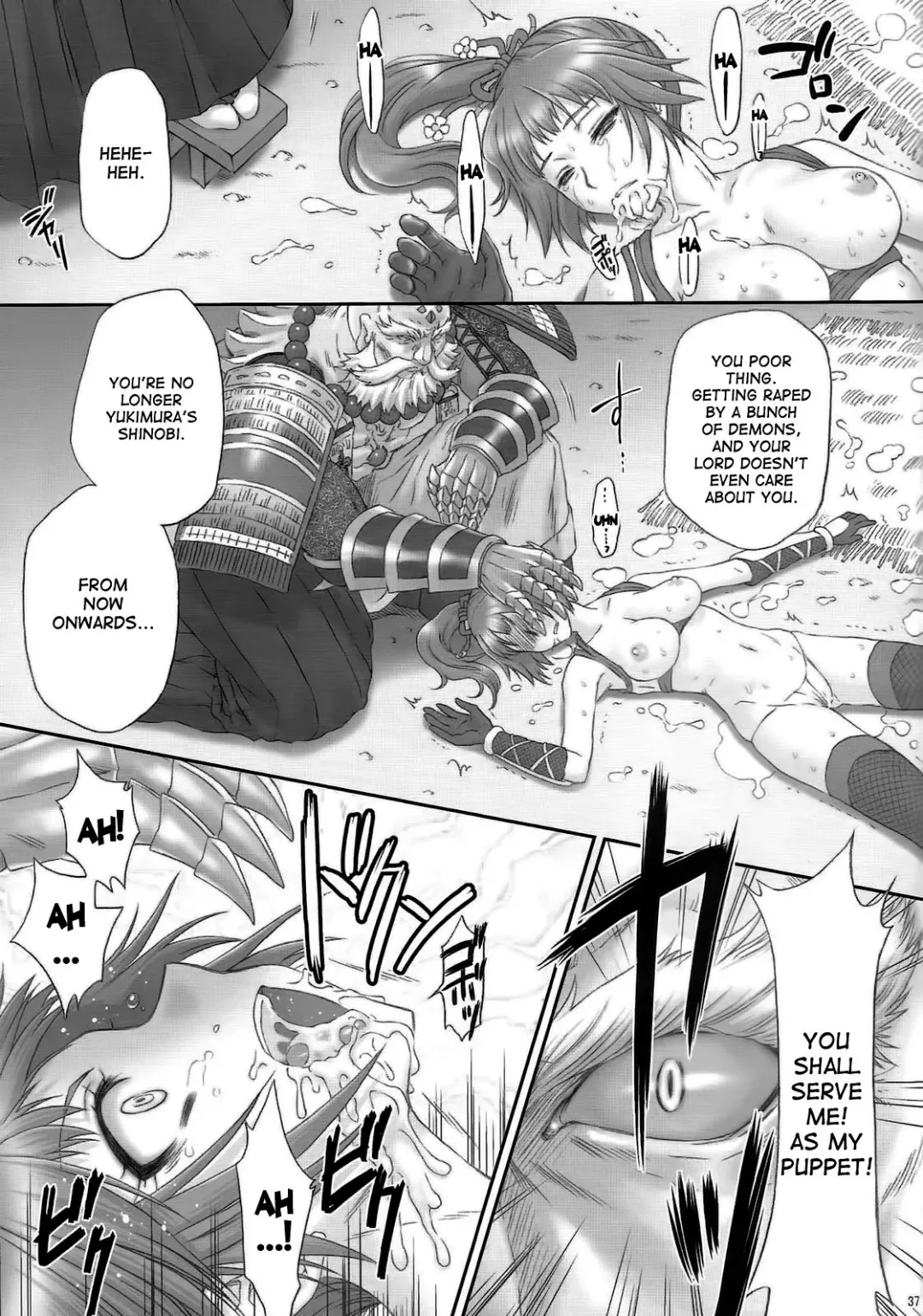 [Momoya Show-neko] Kunoichi Muzan | Pitiful Kunoichi Fhentai - Page 36
