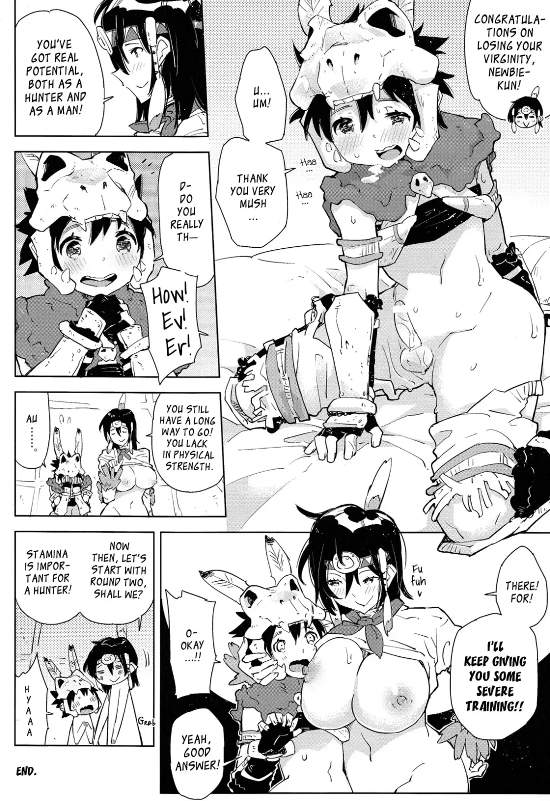 [Seihoukei] Senpai to Boku no, Hajimete! Mon-Hun Onee-shota | Senpai and My First! Monster Hunting Onee-shota Fhentai - Page 23