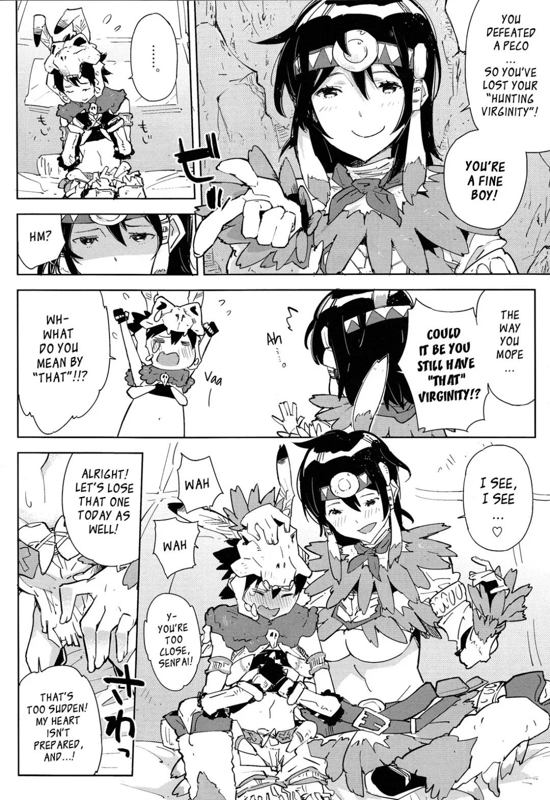 [Seihoukei] Senpai to Boku no, Hajimete! Mon-Hun Onee-shota | Senpai and My First! Monster Hunting Onee-shota Fhentai - Page 7